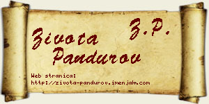 Života Pandurov vizit kartica
